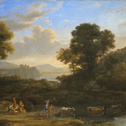 Crossing the river with cattle